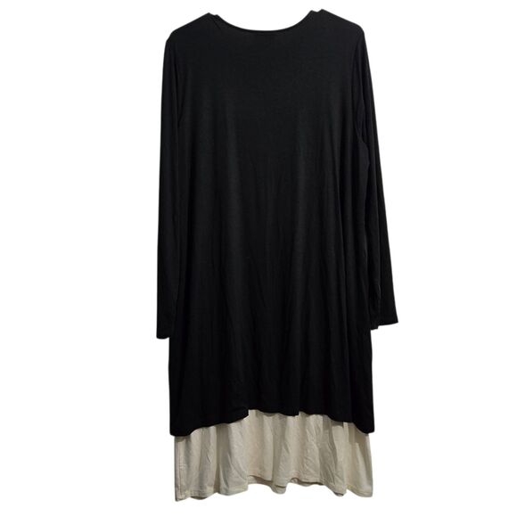 J. Jill Wearever Collection Women L Layered A-Line Over Lay Dress Jersey Knit - Picture 2 of 15